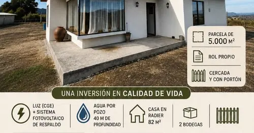 Parcela con casa amoblada