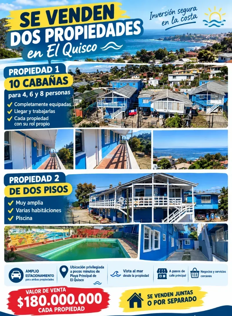 Casa y 10 cabañas en el quisco — foto 1