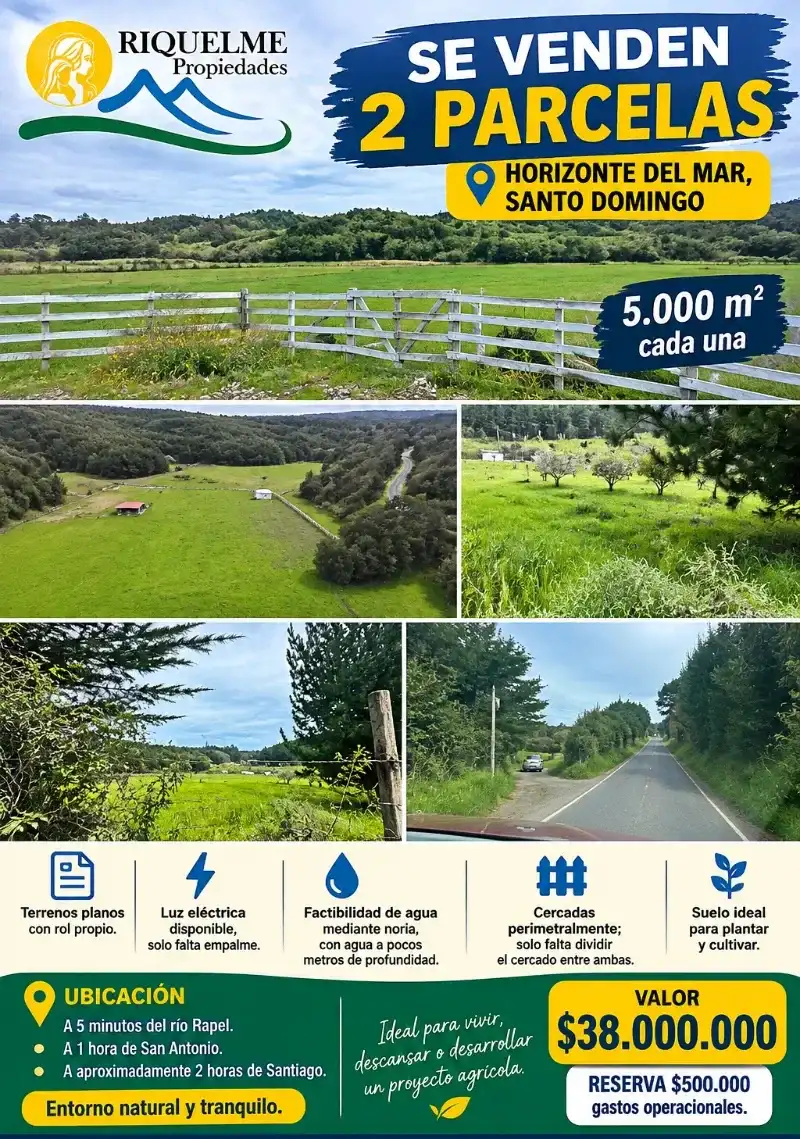 Se venden 2 parcelas en horizonte del mar sto. domingo